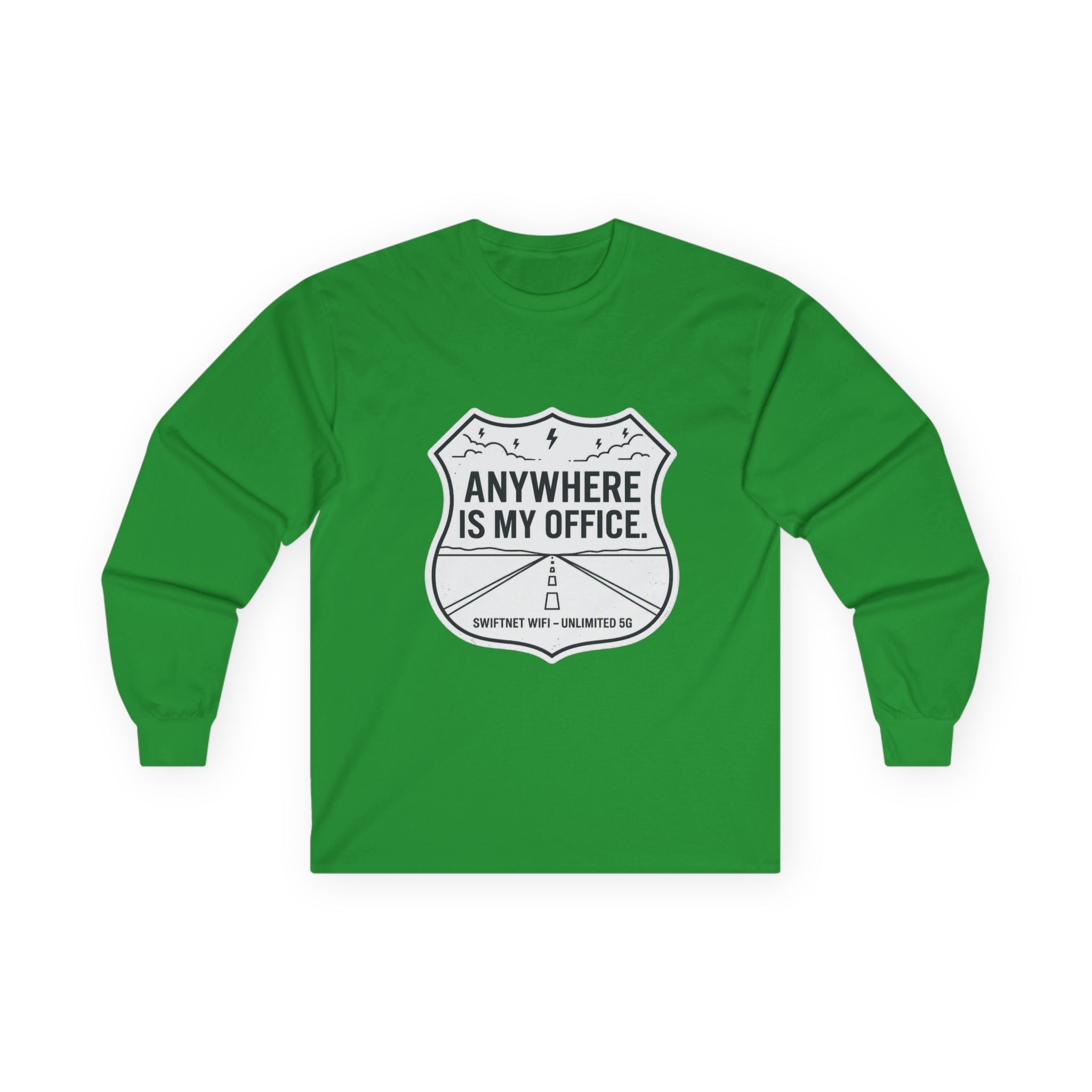 Anywhere Is My Office Long-Sleeve Tee — Remote-Work & Digital Nomad Travel Shirt, Unisex Cotton (S–5XL) - SwiftNet WifiLong-sleevePrintify22079541349364373126Anywhere Is My Office Long-Sleeve Tee — Remote-Work & Digital Nomad Travel Shirt, Unisex Cotton (S–5XL)SAsh