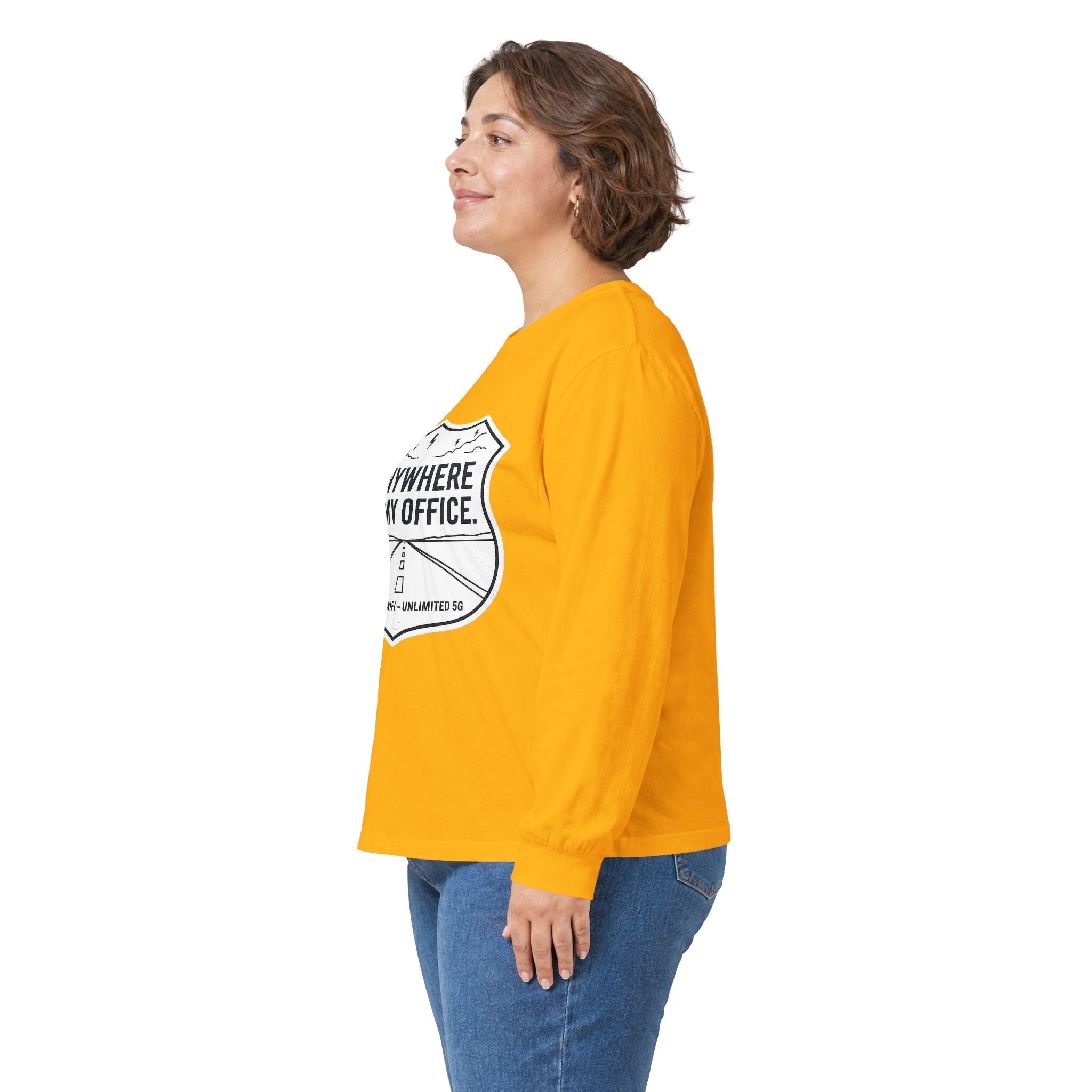 Anywhere Is My Office Long-Sleeve Tee — Remote-Work & Digital Nomad Travel Shirt, Unisex Cotton (S–5XL) - SwiftNet WifiLong-sleevePrintify22079541349364373126Anywhere Is My Office Long-Sleeve Tee — Remote-Work & Digital Nomad Travel Shirt, Unisex Cotton (S–5XL)SAsh
