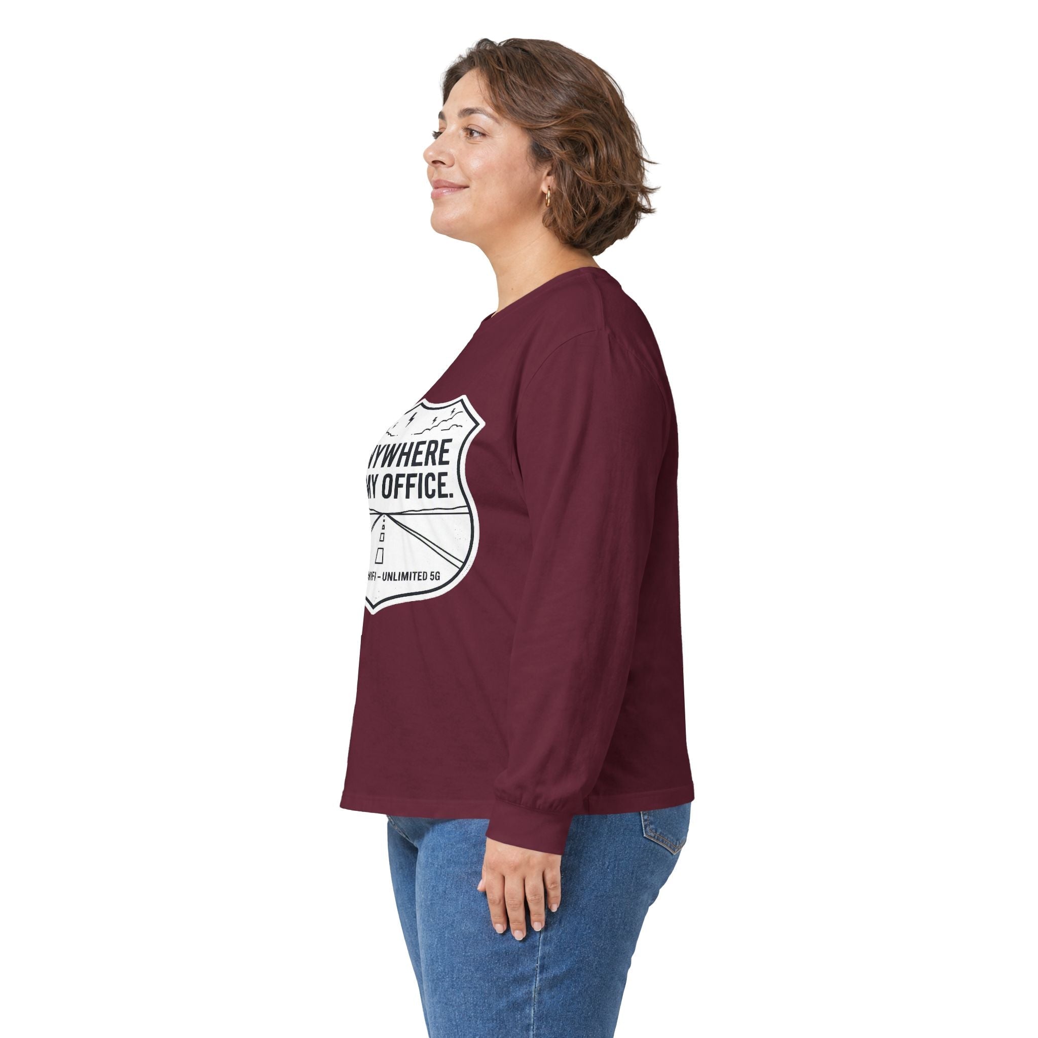 Anywhere Is My Office Long-Sleeve Tee — Remote-Work & Digital Nomad Travel Shirt, Unisex Cotton (S–5XL) - SwiftNet WifiLong-sleevePrintify22079541349364373126Anywhere Is My Office Long-Sleeve Tee — Remote-Work & Digital Nomad Travel Shirt, Unisex Cotton (S–5XL)SAsh