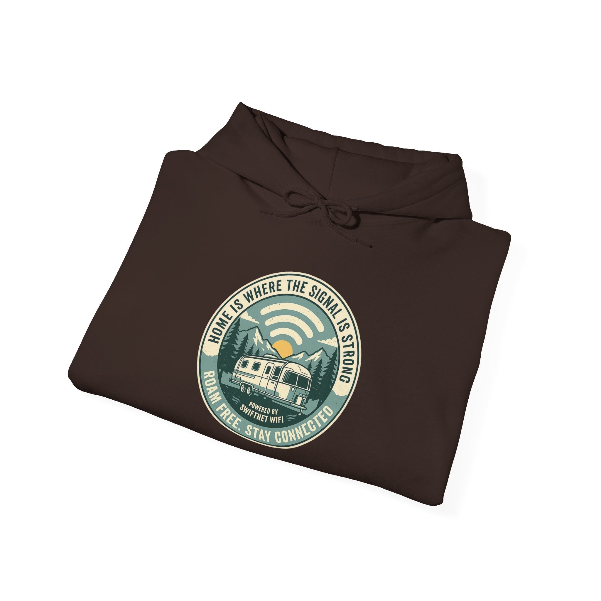 Home Is Where The Road Is Hoodie — Retro Camper RV Badge Pullover, Unisex Fleece (S–5XL) - SwiftNet WifiHoodiePrintify18411861100166667698Home Is Where The Road Is Hoodie — Retro Camper RV Badge Pullover, Unisex Fleece (S–5XL)Light BlueS