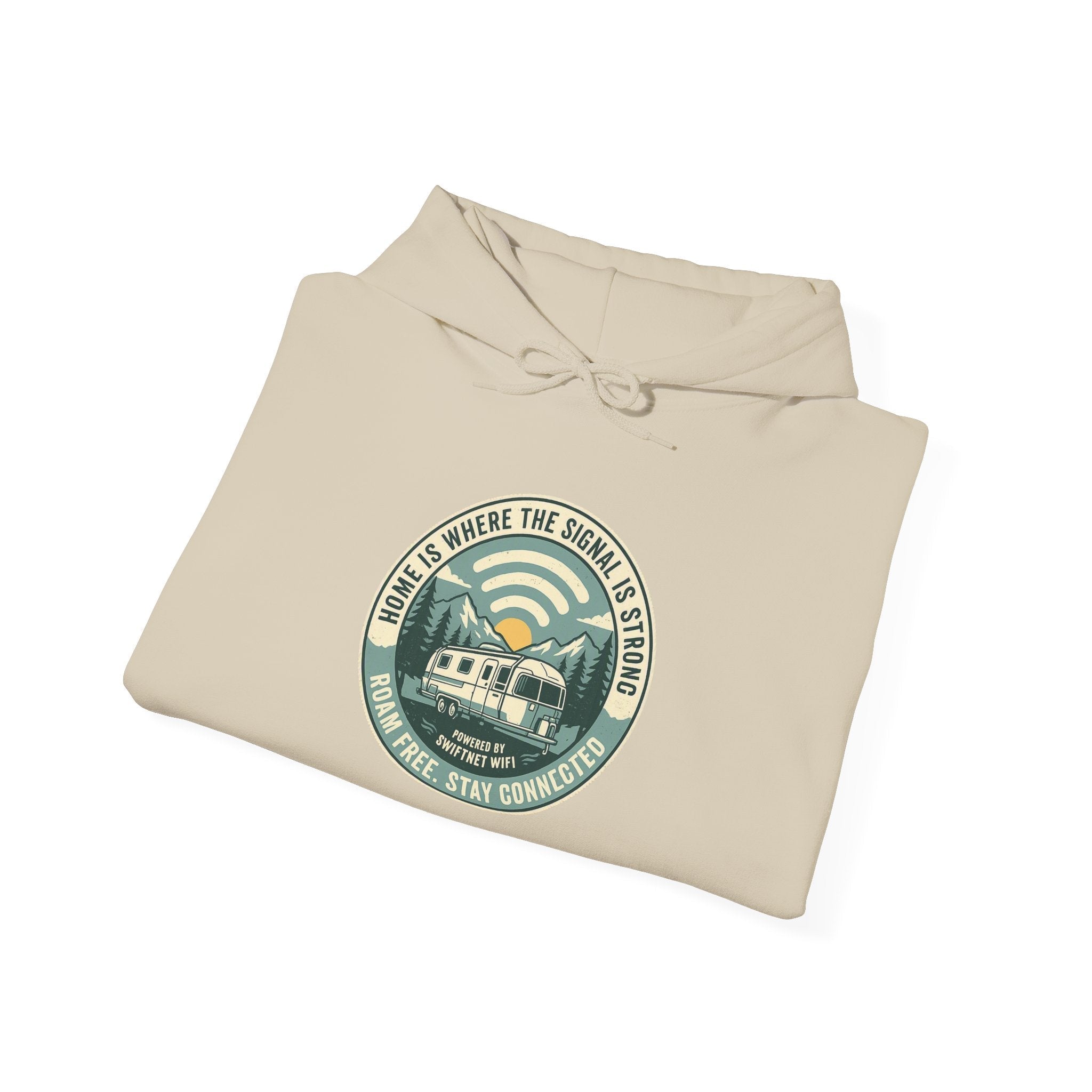 Home Is Where The Road Is Hoodie — Retro Camper RV Badge Pullover, Unisex Fleece (S–5XL) - SwiftNet WifiHoodiePrintify18411861100166667698Home Is Where The Road Is Hoodie — Retro Camper RV Badge Pullover, Unisex Fleece (S–5XL)Light BlueS