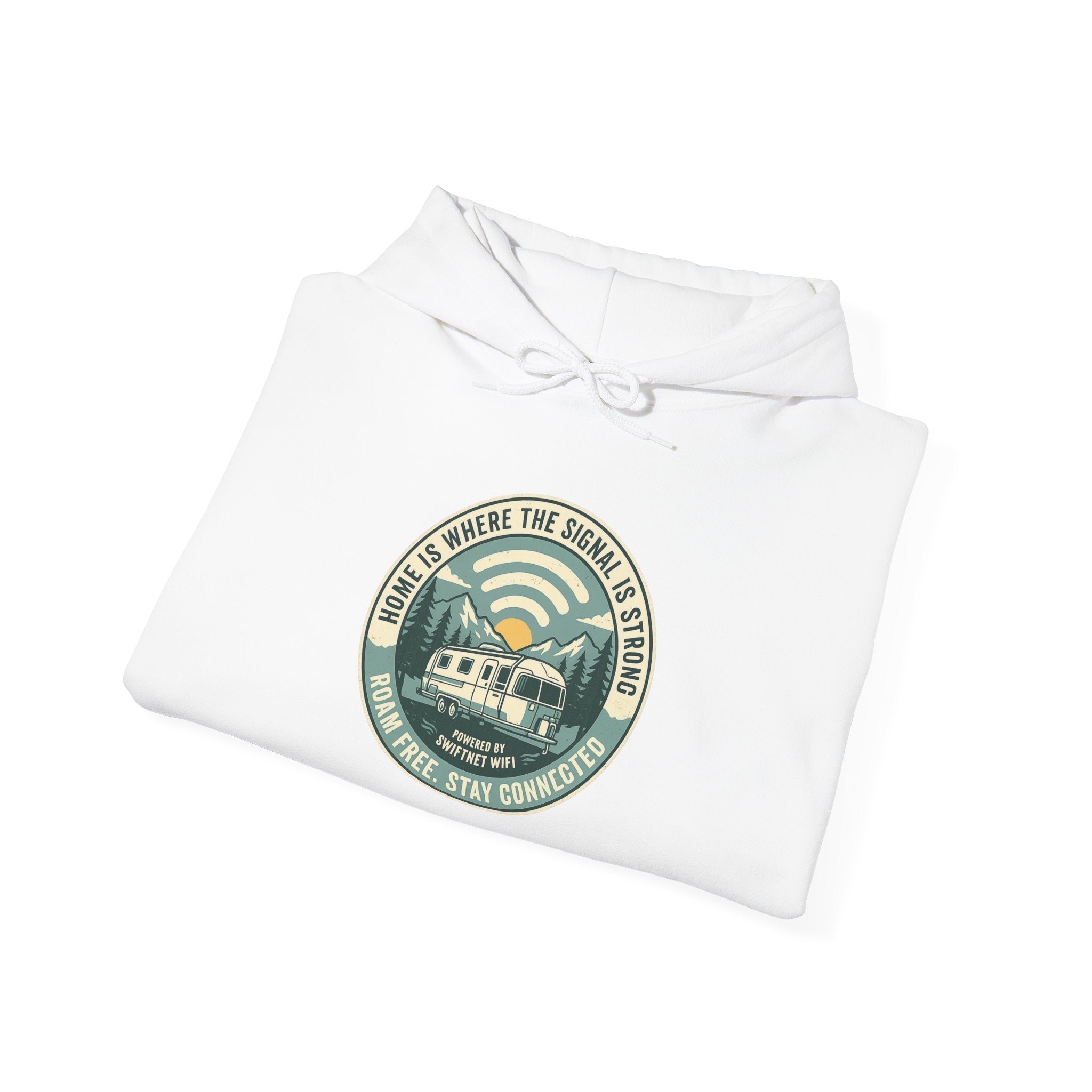 Home Is Where The Road Is Hoodie — Retro Camper RV Badge Pullover, Unisex Fleece (S–5XL) - SwiftNet WifiHoodiePrintify18411861100166667698Home Is Where The Road Is Hoodie — Retro Camper RV Badge Pullover, Unisex Fleece (S–5XL)Light BlueS