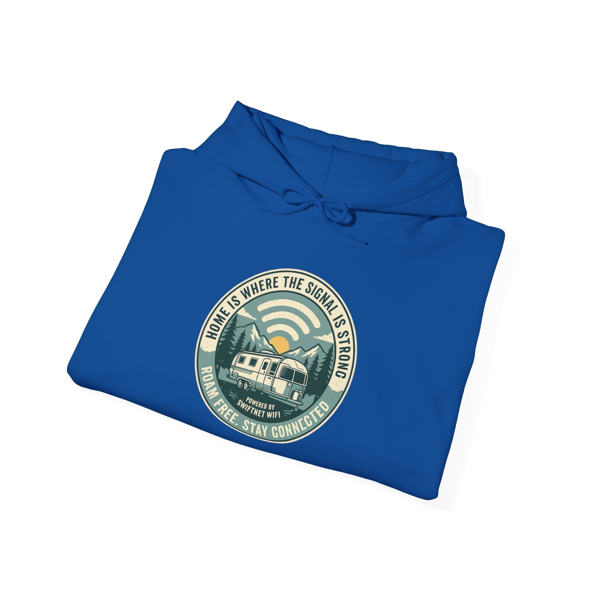 Home Is Where The Road Is Hoodie — Retro Camper RV Badge Pullover, Unisex Fleece (S–5XL) - SwiftNet WifiHoodiePrintify18411861100166667698Home Is Where The Road Is Hoodie — Retro Camper RV Badge Pullover, Unisex Fleece (S–5XL)Light BlueS