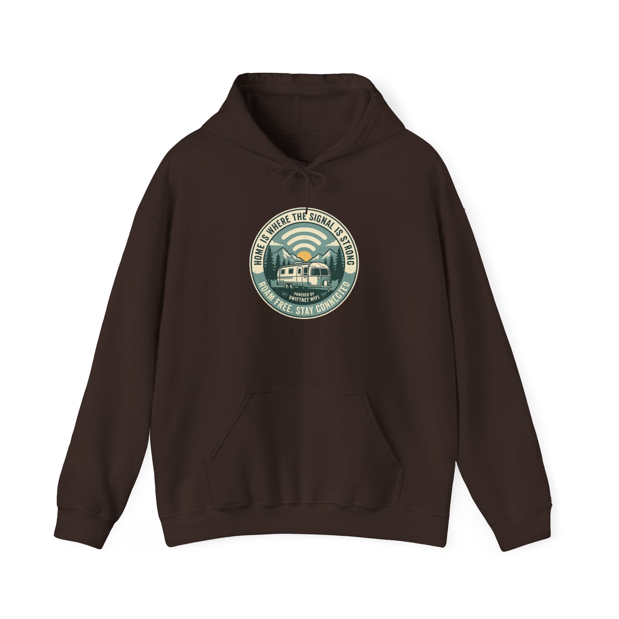 Home Is Where The Road Is Hoodie — Retro Camper RV Badge Pullover, Unisex Fleece (S–5XL) - SwiftNet WifiHoodiePrintify18411861100166667698Home Is Where The Road Is Hoodie — Retro Camper RV Badge Pullover, Unisex Fleece (S–5XL)Light BlueS