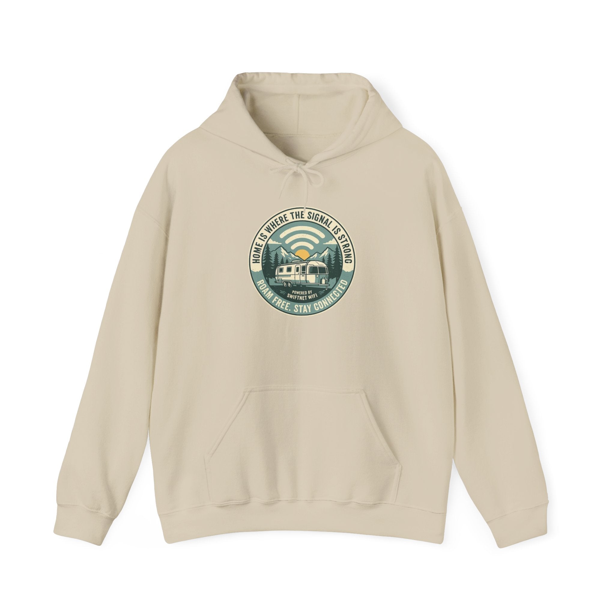 Home Is Where The Road Is Hoodie — Retro Camper RV Badge Pullover, Unisex Fleece (S–5XL) - SwiftNet WifiHoodiePrintify18411861100166667698Home Is Where The Road Is Hoodie — Retro Camper RV Badge Pullover, Unisex Fleece (S–5XL)Light BlueS