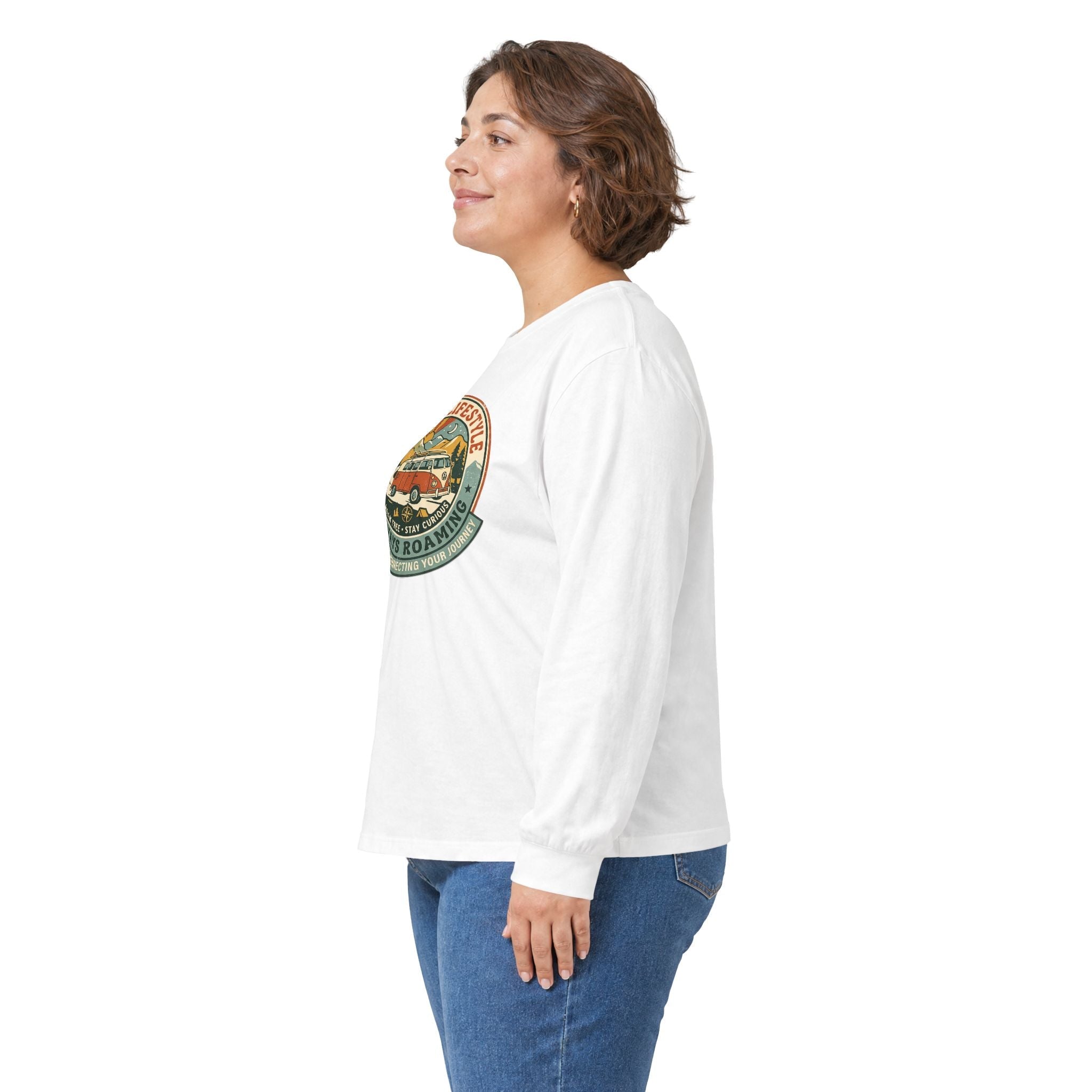 Nomad Lifestyle Long-Sleeve Tee — Retro Camper Graphic, Unisex Shirt, RV & Van Life Gift - SwiftNet WifiLong-sleevePrintify10924307107227489343Nomad Lifestyle Long-Sleeve Tee — Retro Camper Graphic, Unisex Shirt, RV & Van Life GiftSWhite
