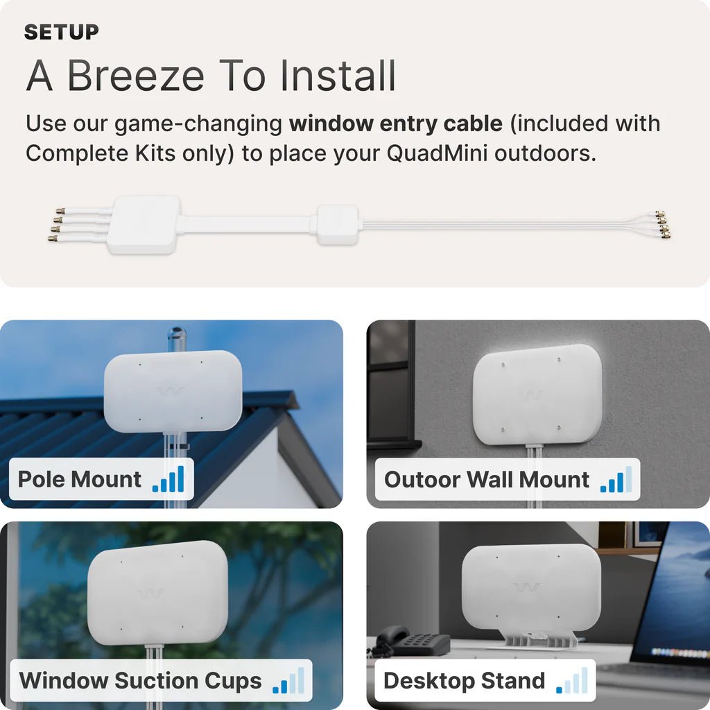 QuadMini 4x4 Omni Directional Antenna (Full Kit) - SwiftNetllcSwiftNetllcQuadMini 4x4 Omni Directional Antenna (Full Kit)